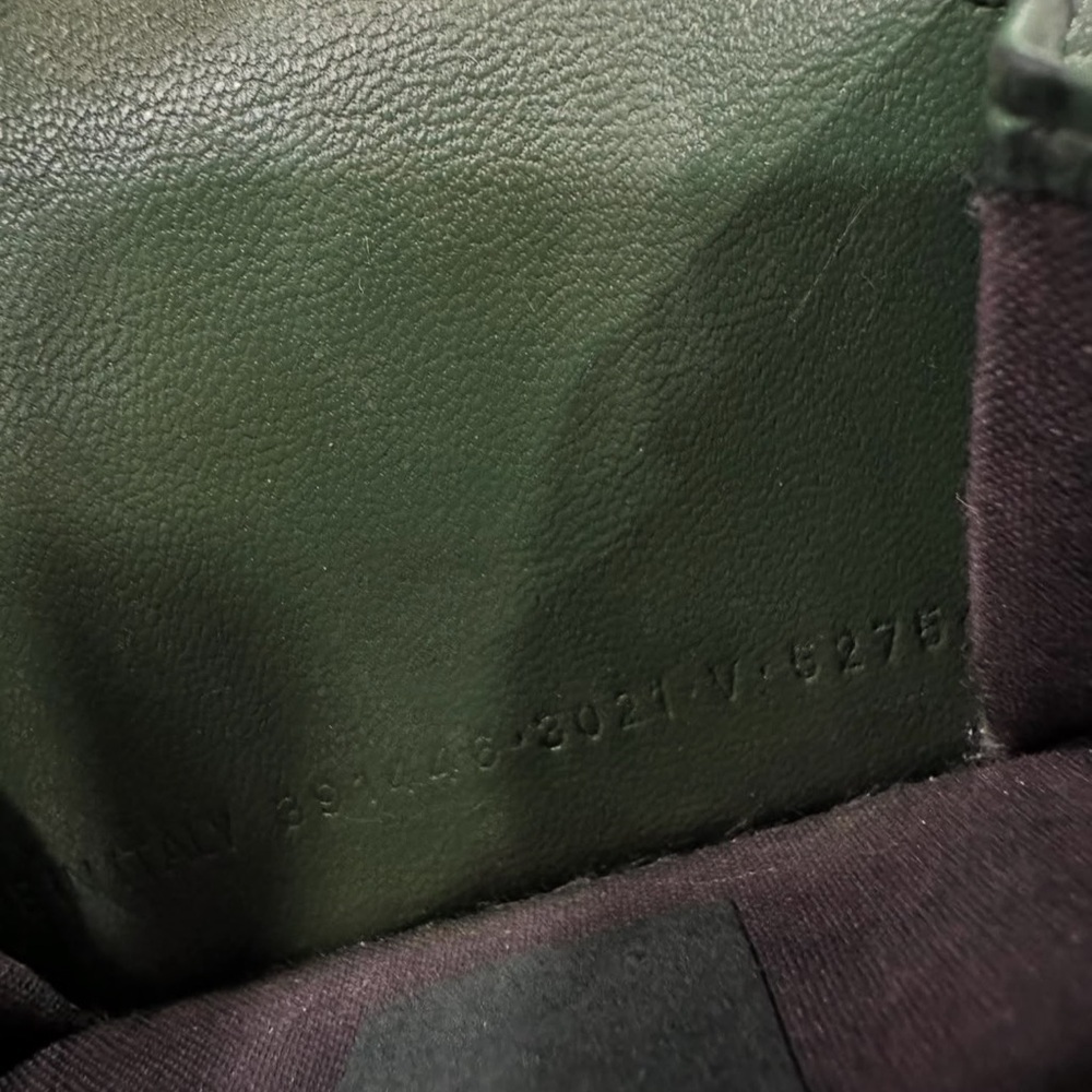 BALENCIAGA 3 Fold Wallet Leather GRN Solid Color Women - Picture 7 of 7